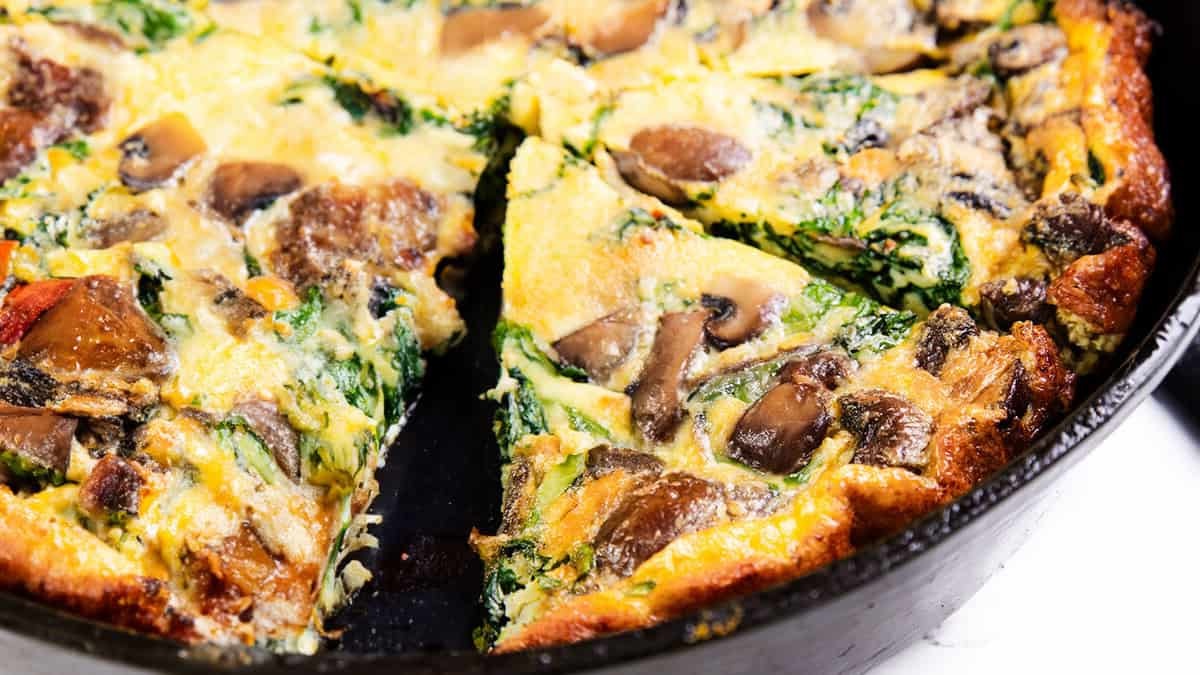 mushroom-spinach-frittata-recipe