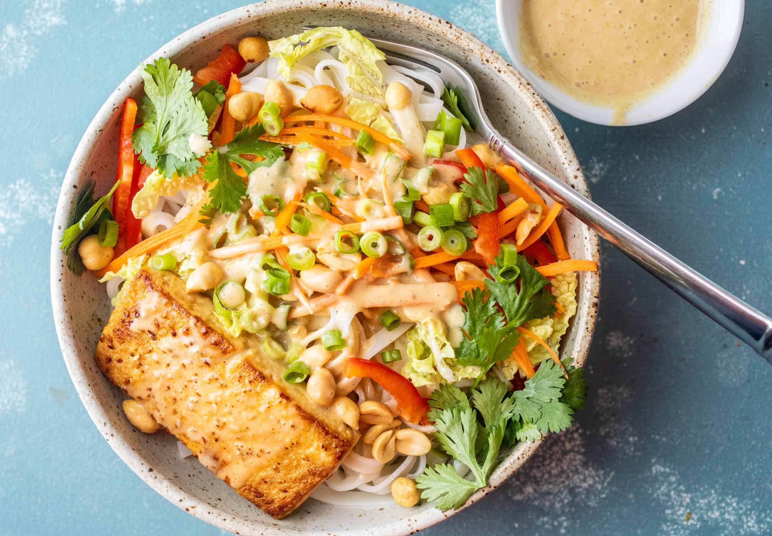 Thai Peanut Noodle Bowl Recipe | Dirty Dishes Messy Kisses