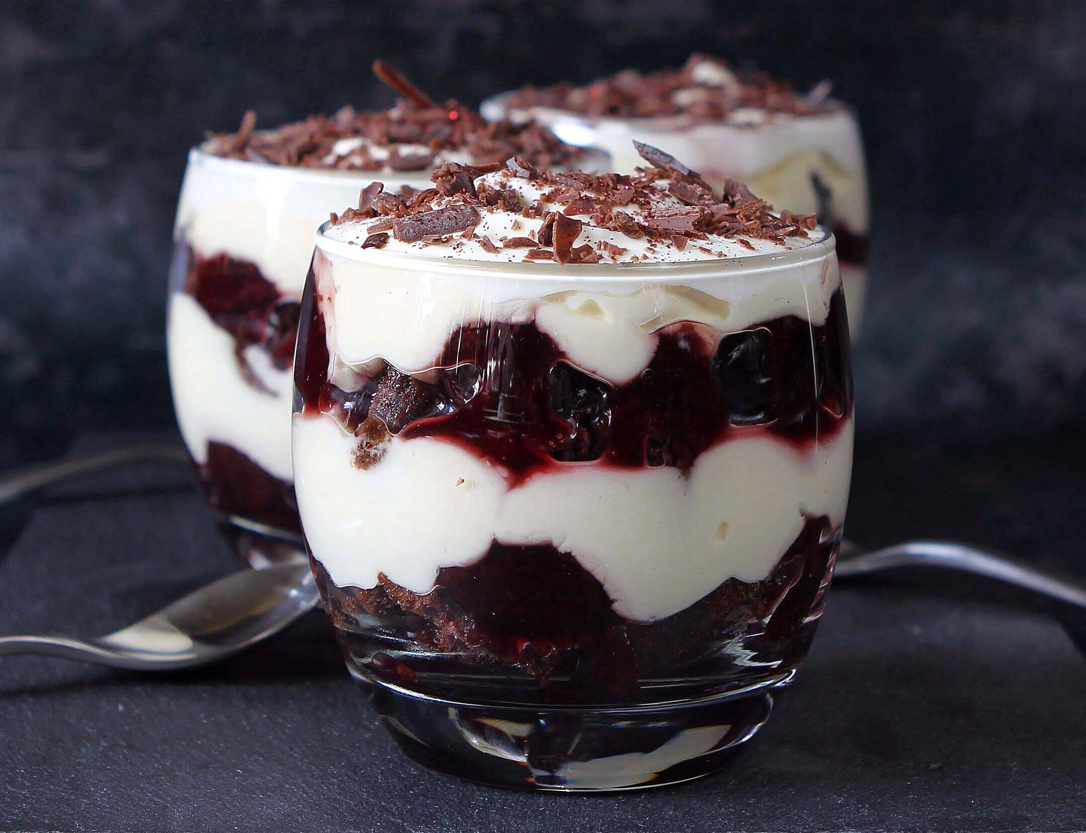 Chocolate Cherry Trifle Recipe | Dirty Dishes Messy Kisses