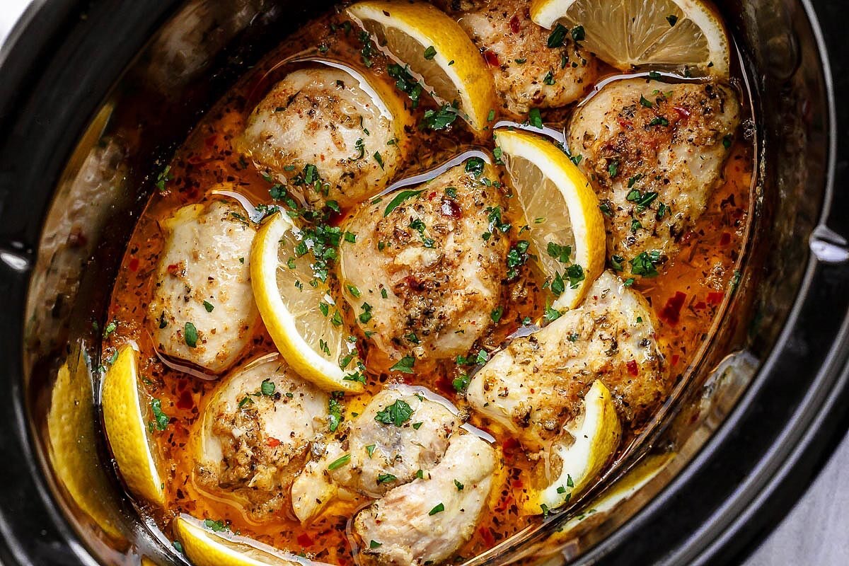 slow-cooker-lemon-garlic-chicken-recipe