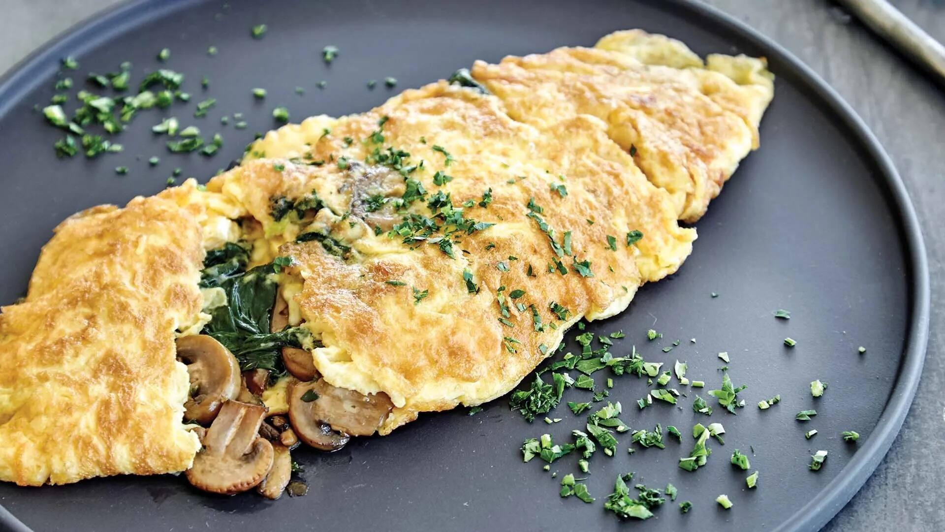 spinach-mushroom-omelet-recipe